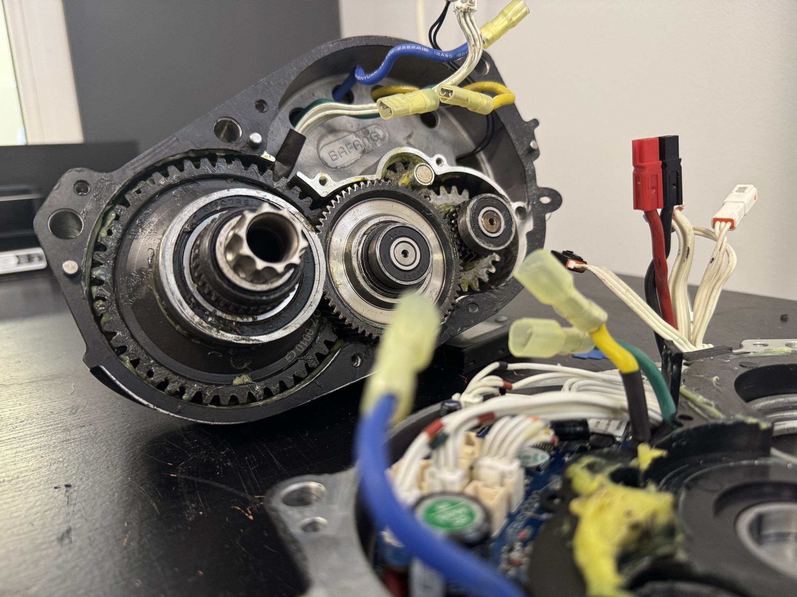 Bafang vidurinio variklio guolių ir pavarų patikra elektriniam dviračiui