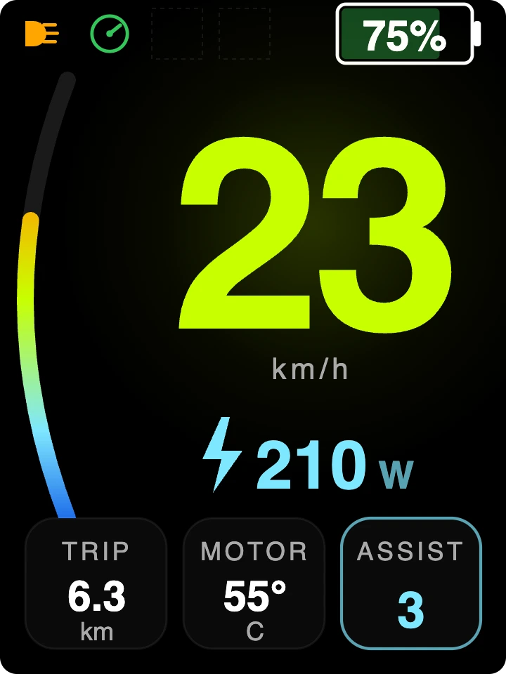 FabiRide Dash Pro dashboard style: Arc