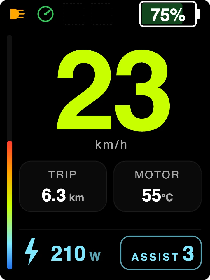 FabiRide Dash Pro dashboard style: Hexagon
