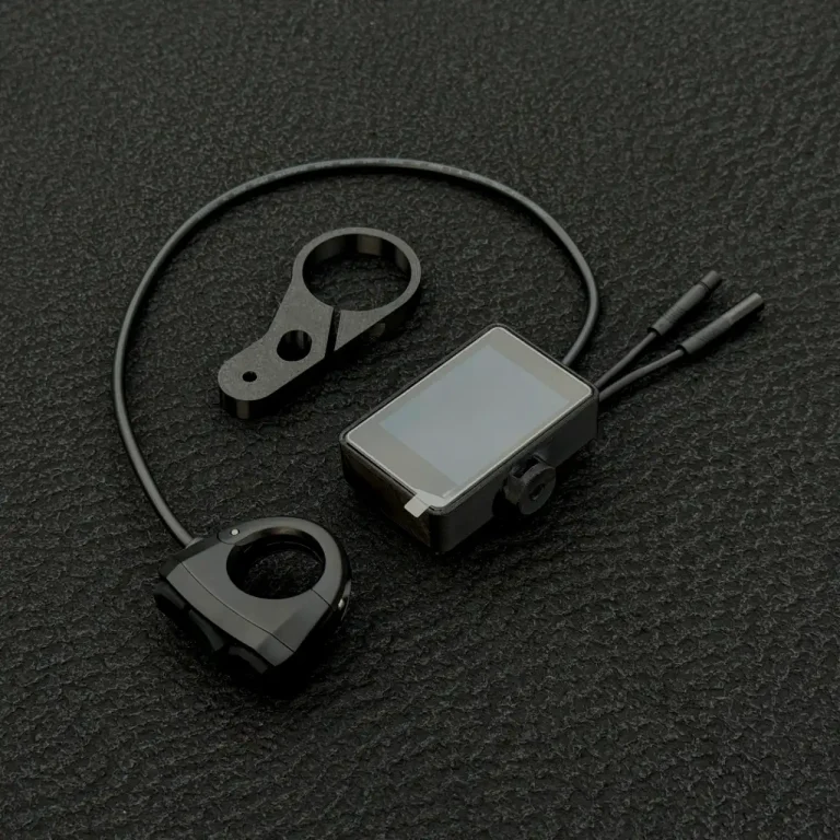 Dash Pro kit with the handlebar remote, display and mount laid out