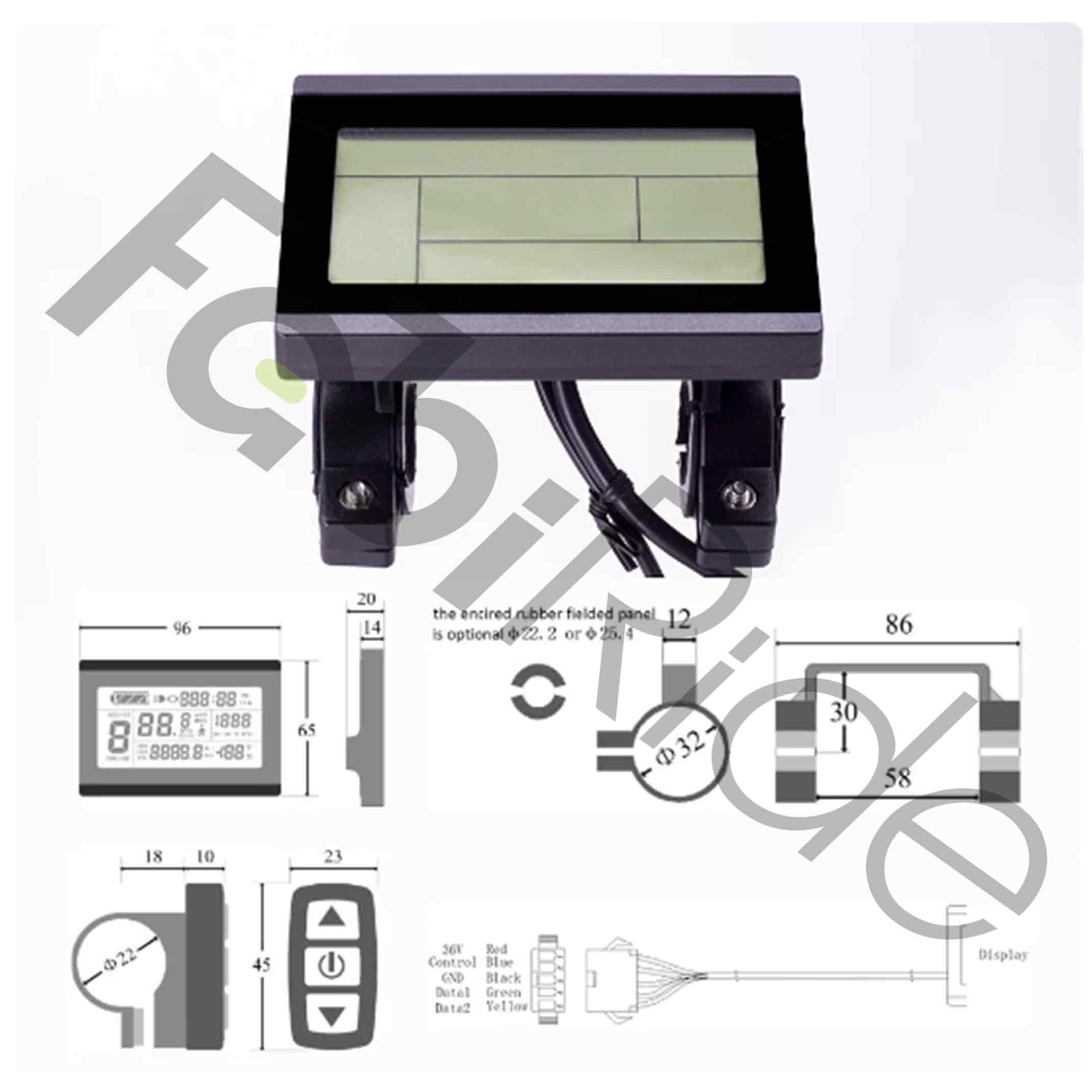 KT Kunteng three-phase BLDC controller with 22 A rating and wiring connectors
