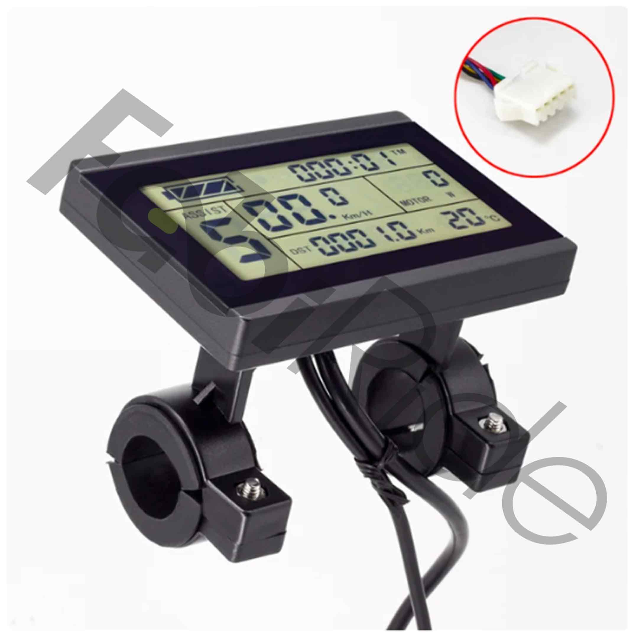 LCD3 display with handlebar bracket showing speed, mileage and assist level
