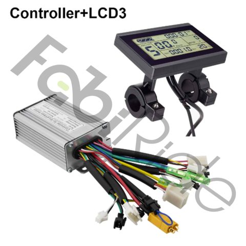 48V 1500W KT motor controller with LCD3 display for three-phase BLDC e-bike motors