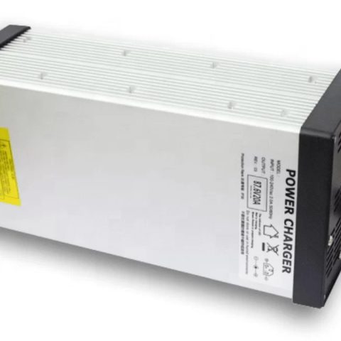 72V 12A battery charger for electric scooters and e-bikes with LED indicator