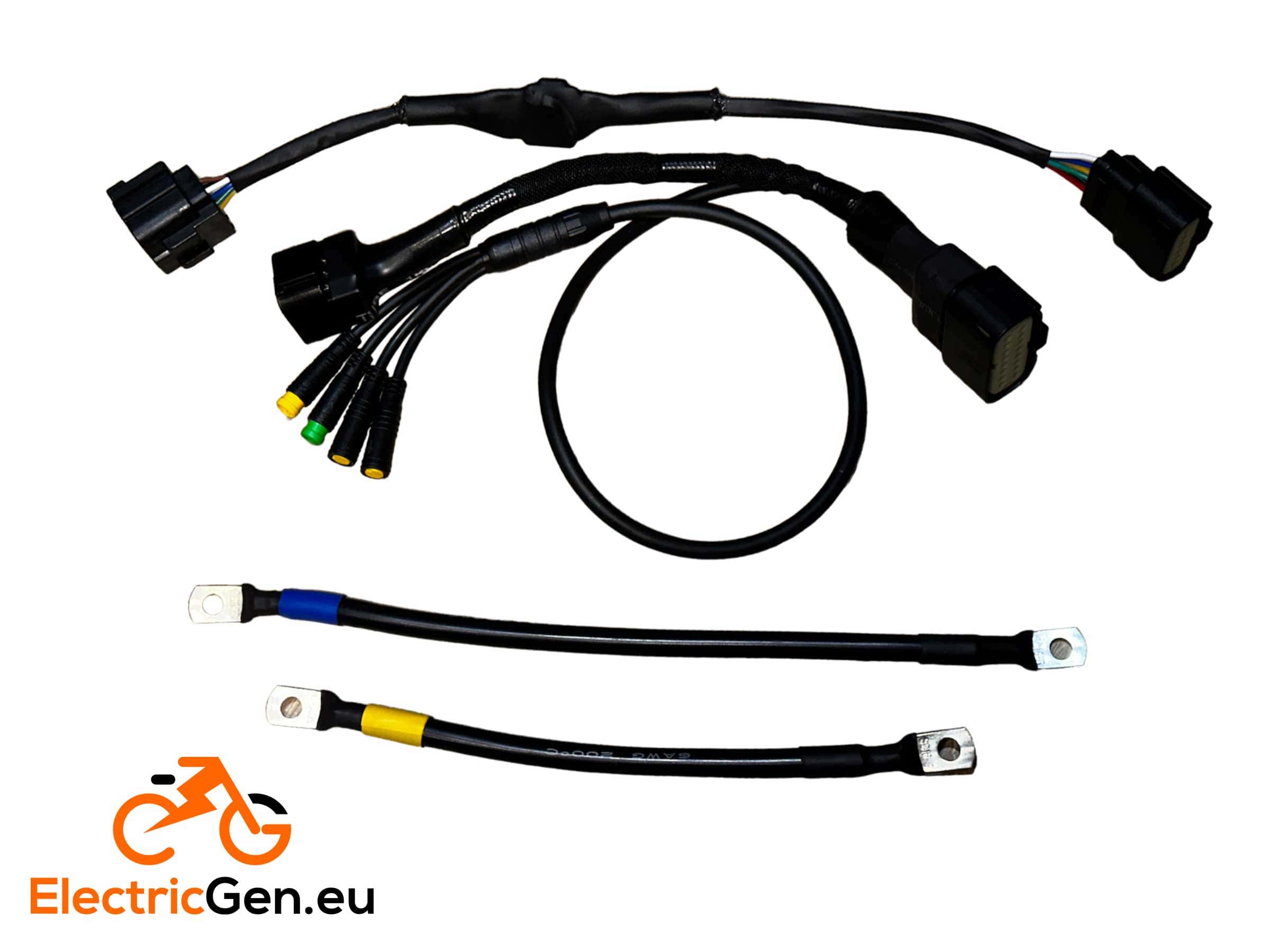 Custom wiring harness made for Talaria Sting connectors, plug-and-play fitting