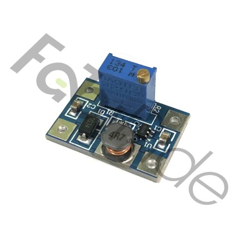 Step up boost converter module with 2-24V input and 2-28V adjustable output