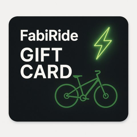 FabiRide gift voucher digital gift card for rentals, repairs and parts