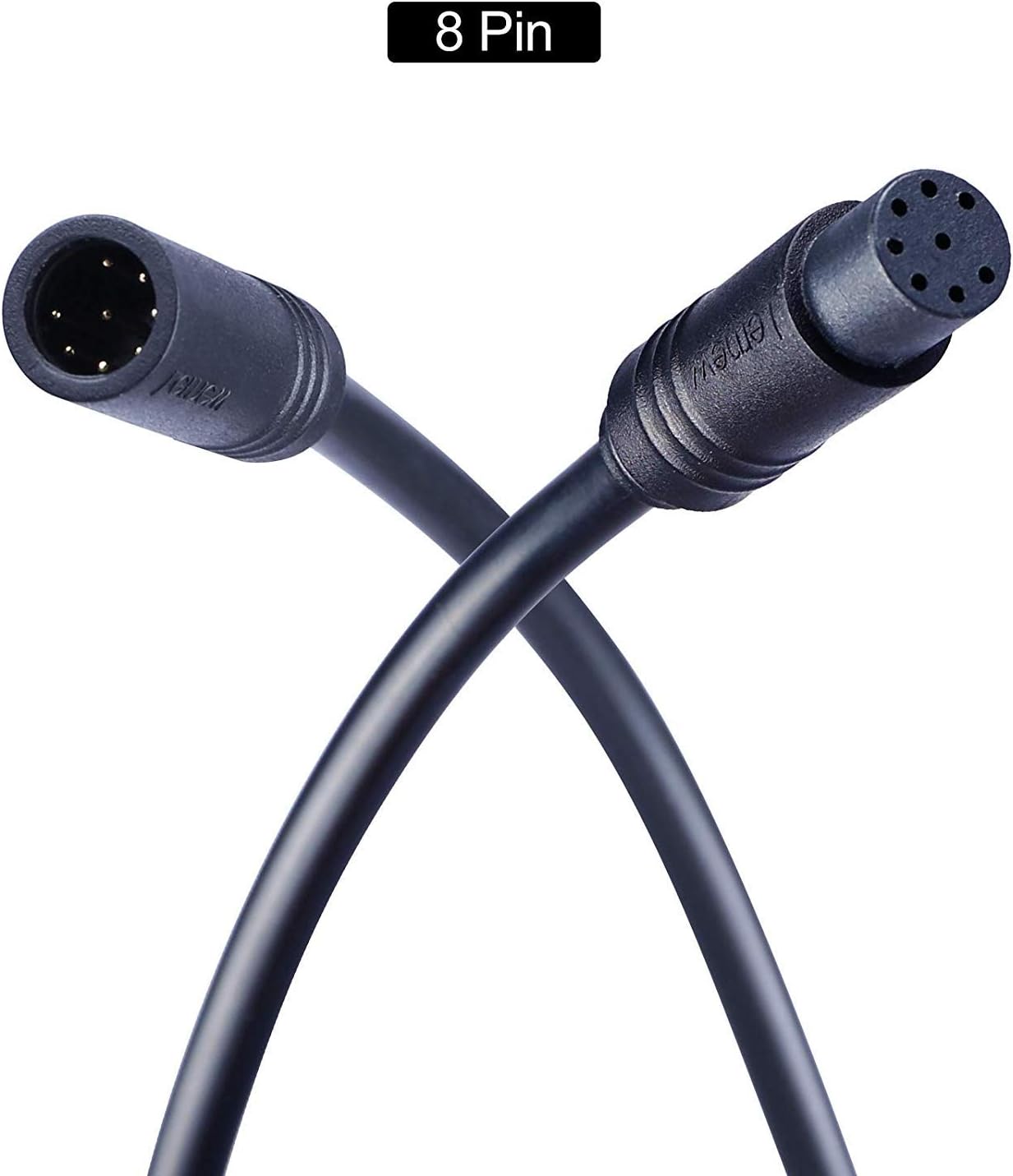 Higo 8-pin to 1T4 splitter extension cable for e-bikes with black flexible insulation
