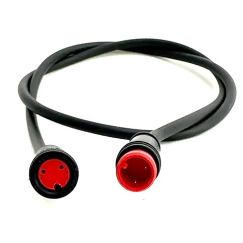 Higo 2 pin extension cable for e-bikes with black IP65 plug and socket