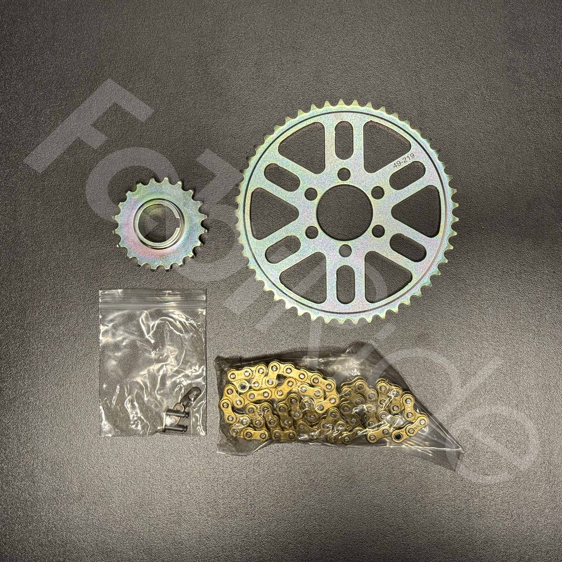Primary Chain Kit 219 for Sur-Ron Light Bee with 13T and 30T hardened steel sprockets