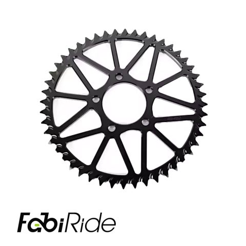 FabiRide 7075-T6 rear sprocket for Sur-Ron Light Bee in black anodised finish