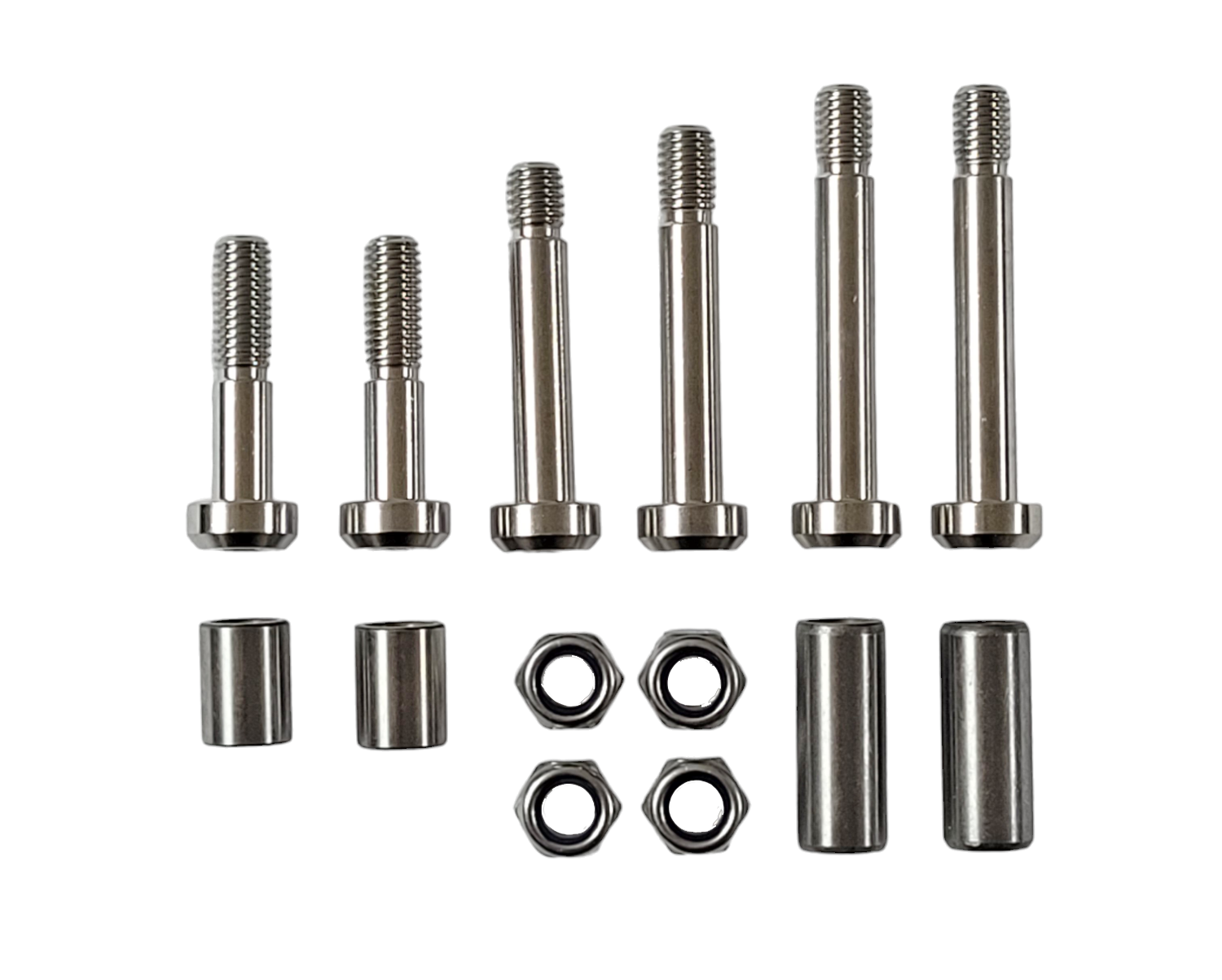 Sur-Ron Light Bee rear suspension bolt kit in hardened steel with anti-corrosion coating