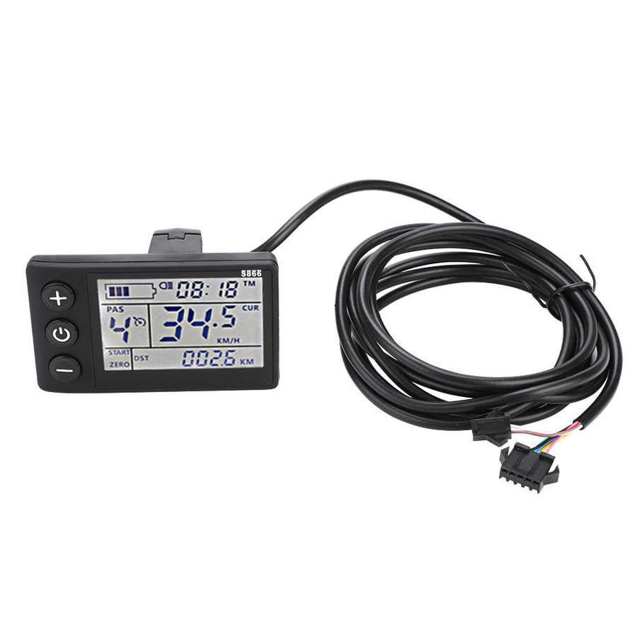 Close-up of motor controller display showing speed mode settings
