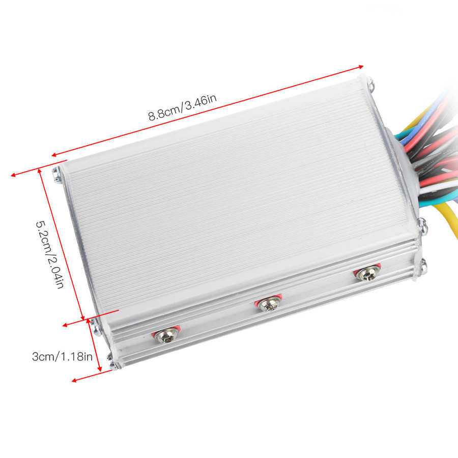 36V/48V 350W motor controller mounted on an e-bike conversion frame