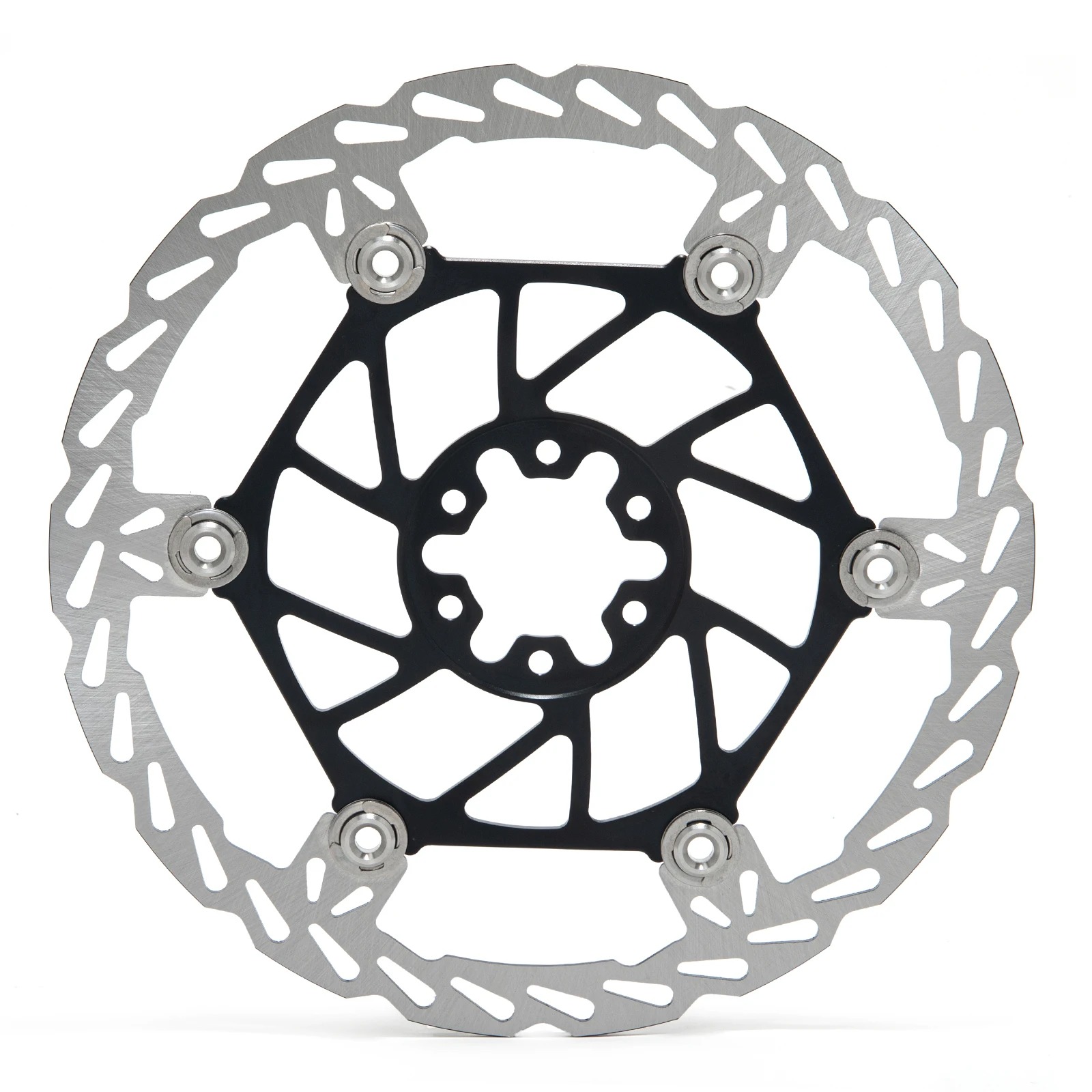 250mm steel rear rotor mounted on Sur-Ron Light Bee X rear wheel