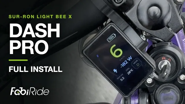 Dash Pro on a stock SurRon Light Bee X, fitted step by step
