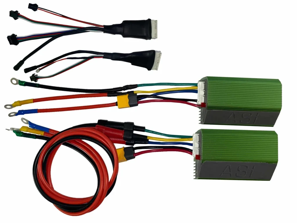 Dual ASI BAC855 INOKIM OXO controller upgrade kit: two controllers and the plug and play loom for both motors